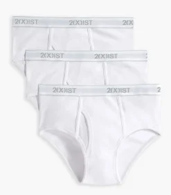 Essential Cotton Fly Front Brief 3-Pack
