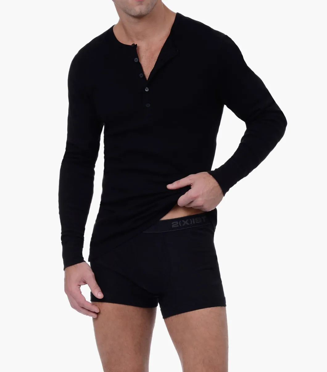 Essential Cotton Long Sleeve Henley