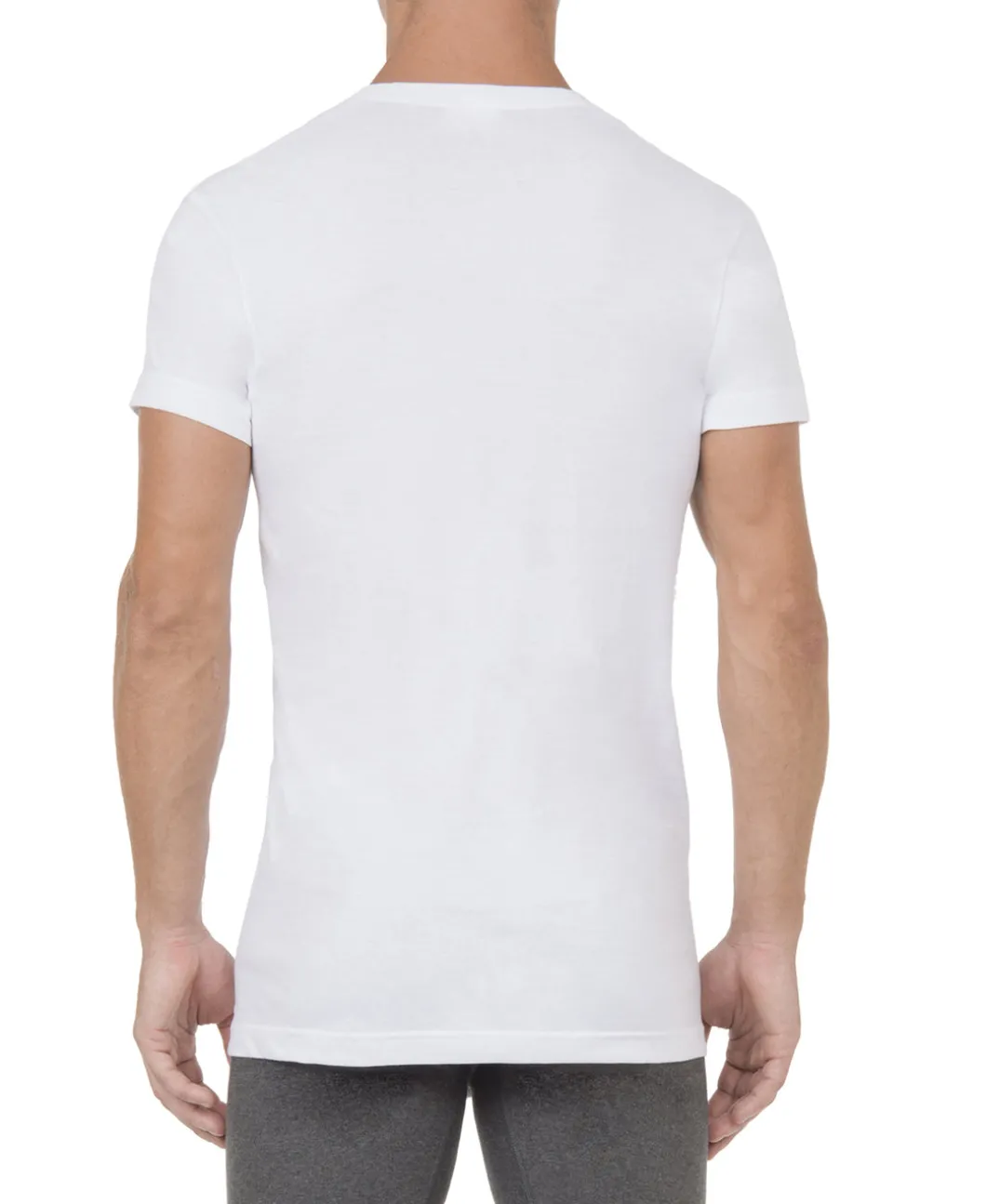 Essential Cotton Slim Fit Deep V-Neck T-Shirt 3-Pack